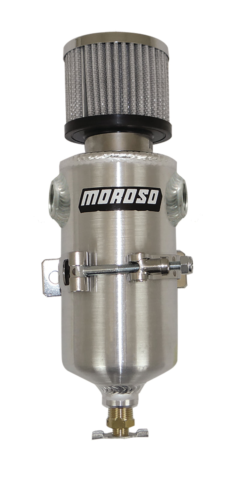 Moroso 85475 Moroso Breather Tank/Catch Can - 16An Male Fitting - Aluminum main image 1
