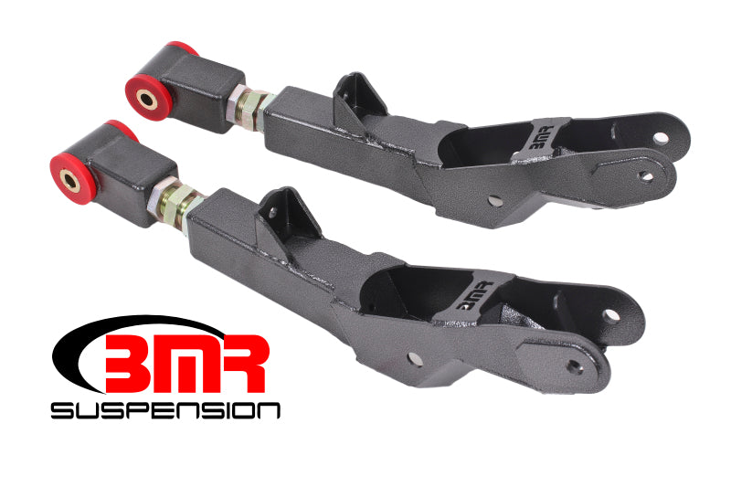 BMR 10-15 5th Gen Camaro Rear Adj. Rod Ends Toe Rods - Black Hammertone main image 0