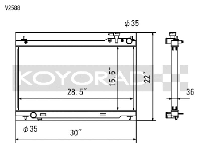 Load image into Gallery viewer, Koyo 03-07 Infiniti G35 Coupe / 03-06 G35 Sedan VQ35DE (MT) Radiator
