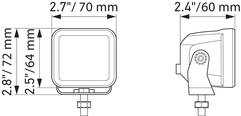 Load image into Gallery viewer, Hella Universal Black Magic 2.7in L.E.D. Cube Kit - Flood Beam
