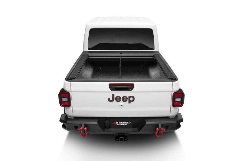 Load image into Gallery viewer, Rugged Ridge 20-22 Jeep Gladiator w/o Trail Rail Sys Armis Tonneau Cover w/Max Track - Tex. Blk

