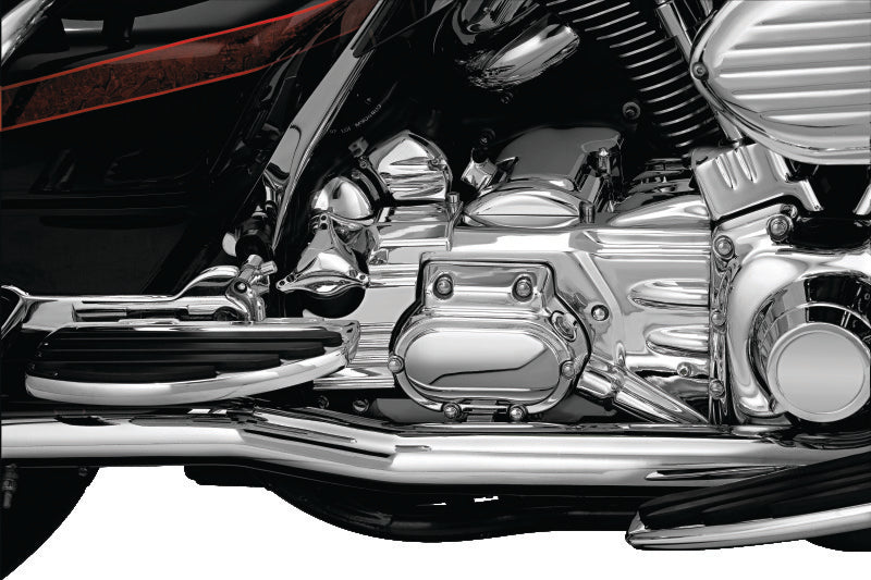 Load image into Gallery viewer, Kuryakyn Rear Cylinder Base Cover For 02-06 Touring Models Chrome
