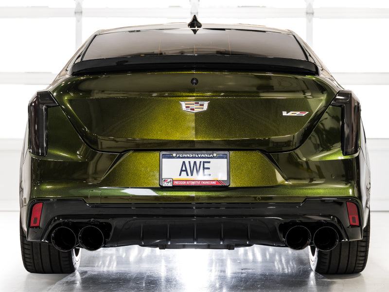 Load image into Gallery viewer, AWE Tuning 2021+ Cadillac CT4-V Blackwing SwitchPath Exhaust - Diamond Black Tips
