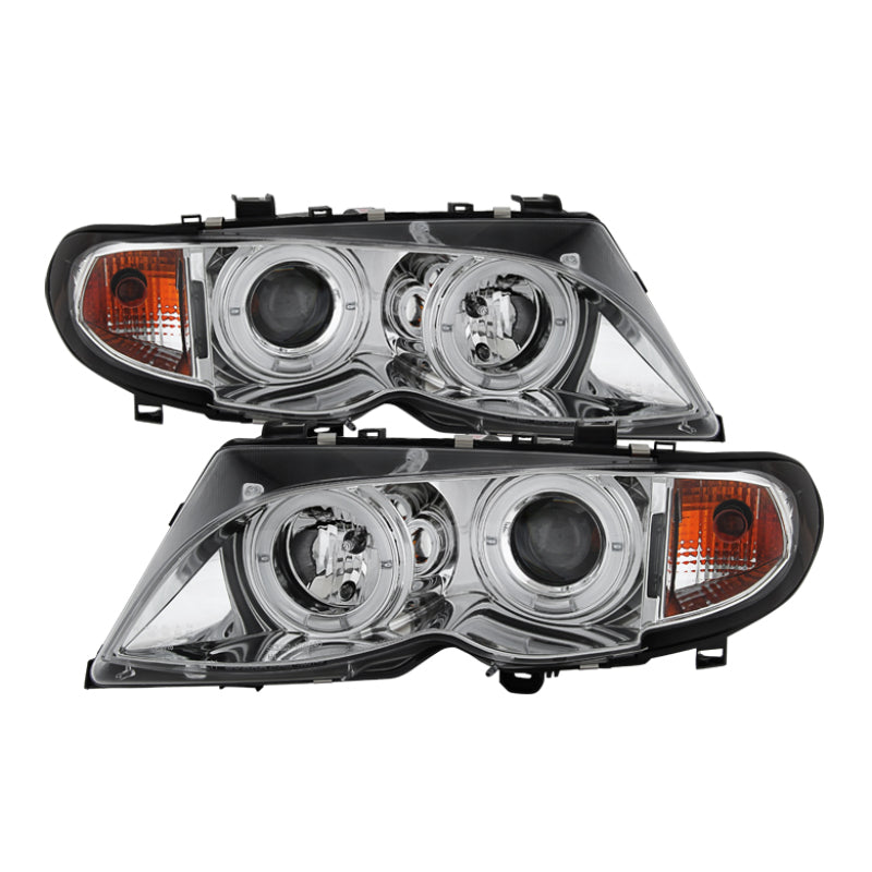 Load image into Gallery viewer, Spyder BMW E46 3-Series 02-05 4DR Projector Headlights 1PC LED Halo Chrm PRO-YD-BMWE4602-4D-AM-C
