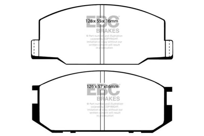 Load image into Gallery viewer, EBC 85-90 Lotus Esprit 2.2 Yellowstuff Front Brake Pads
