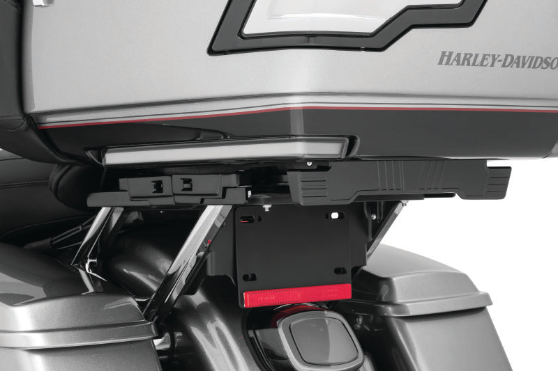 Load image into Gallery viewer, Kuryakyn Quick Adjust Tour-Pak Relocator 14-Up Touring Black
