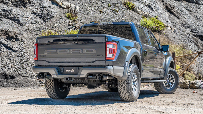 Load image into Gallery viewer, Borla 21-23 Ford Raptor 3in Tail Pipe Kit 4.5in Tip - Carbon Fiber Black Anodized
