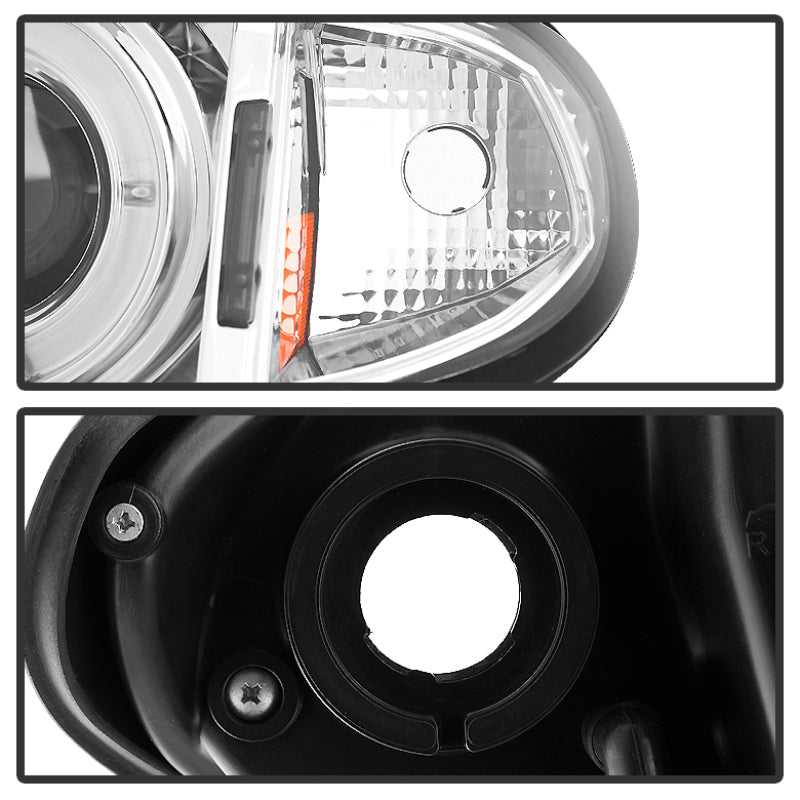 Load image into Gallery viewer, Spyder BMW E46 3-Series 02-05 4DR Projector Headlights 1PC LED Halo Chrm PRO-YD-BMWE4602-4D-AM-C
