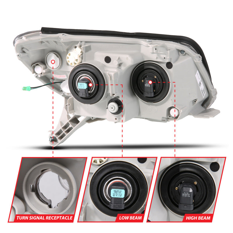 Load image into Gallery viewer, ANZO 06-09 Toyota 4 Runner Projector Headlights Plank Style - Black
