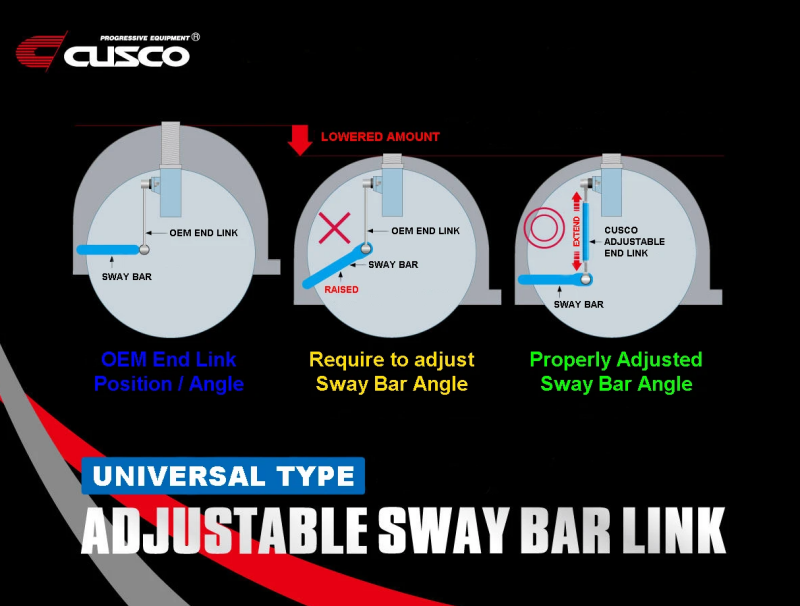 Load image into Gallery viewer, Cusco Universal Adjustable Front Sway Bar End Link Set(345mm-375mm)
