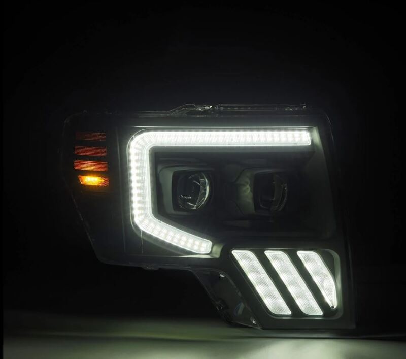 Load image into Gallery viewer, AlphaRex 09-14 Ford F-150 PRO-Series Projector Headlights Plank Style Black w/Activ Light/Seq Signal
