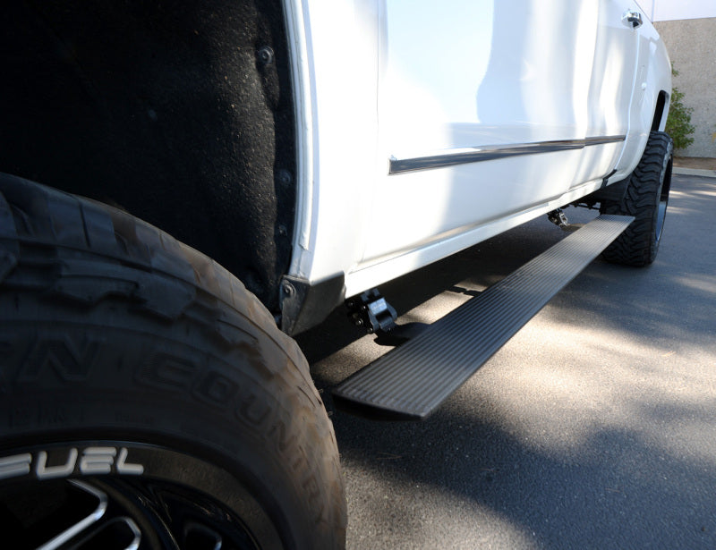 Load image into Gallery viewer, RealTruck 15-19 Chevy Silverado 25/3500HD CC Dsl 4dr VoltStep Electric Running Board Kit - Tex. Blk
