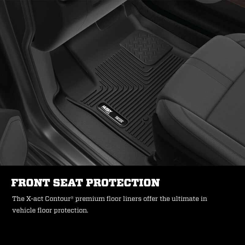 Load image into Gallery viewer, Husky Liners 2024 Toyota Tacoma Crew Cab w/Automatic Trans. X-act Contour Front Floor Liner - Black

