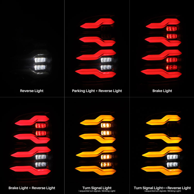 Load image into Gallery viewer, AlphaRex 09-18 Dodge Ram Luxx-Series LED Tail Lights Black w/ Activation Light &amp; Sequential Signal
