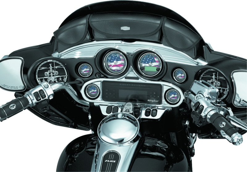 Load image into Gallery viewer, Kuryakyn Stereo Accent 96-13 FL Touring Models Chrome
