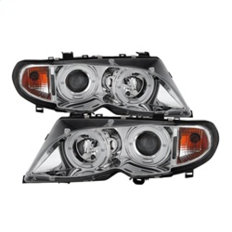 Load image into Gallery viewer, Spyder BMW E46 3-Series 02-05 4DR Projector Headlights 1PC LED Halo Chrm PRO-YD-BMWE4602-4D-AM-C

