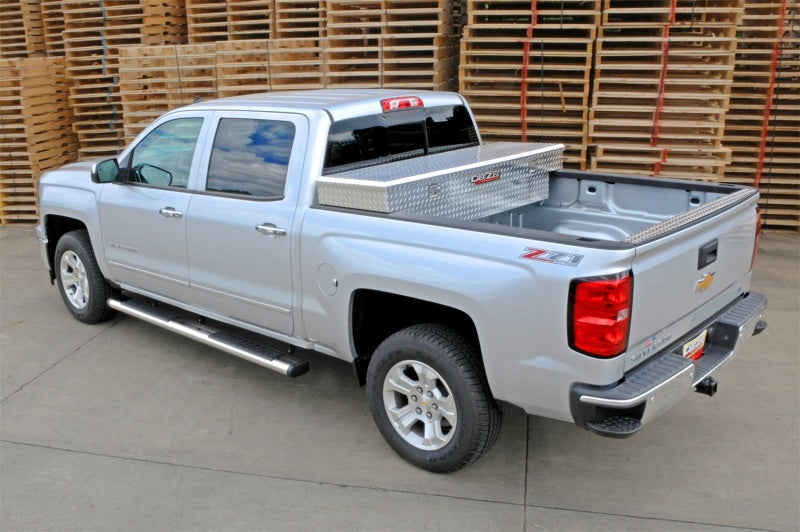 Load image into Gallery viewer, Deezee Universal Tool Box - Red Crossover - Single Lid BT Alum Full Size
