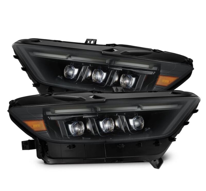 Load image into Gallery viewer, AlphaRex 15-17 Ford Mustang NOVA LED Proj Headlights Alpha Black w/Activ Light/Seq Signal/Switch DRL
