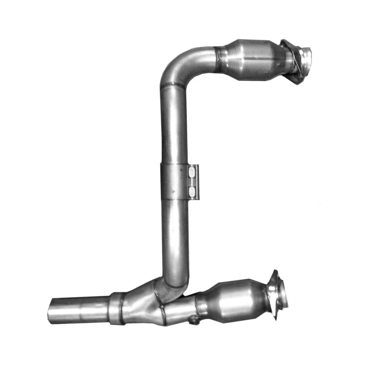 Load image into Gallery viewer, BBK 07-11 Jeep 3.8 V6 Long Tube Exhaust Headers And Y Pipe And Converters - 1-5/8 Silver Ceramic
