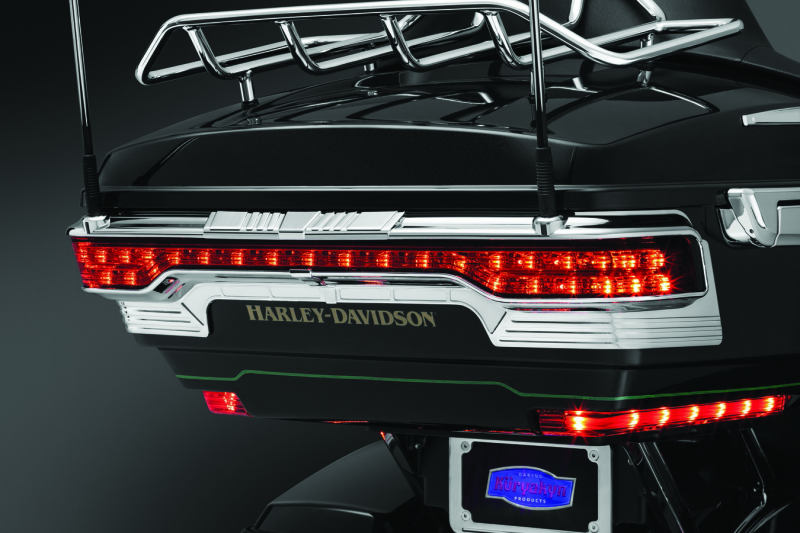 Load image into Gallery viewer, Kuryakyn Tri-Line Accent For Rear Tour-Pak Light Chrome
