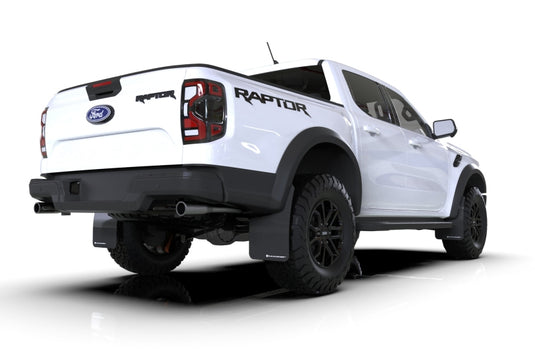 Rally Armor 23-25 Ford Ranger Raptor Black UR Mud Flap White Logo ...