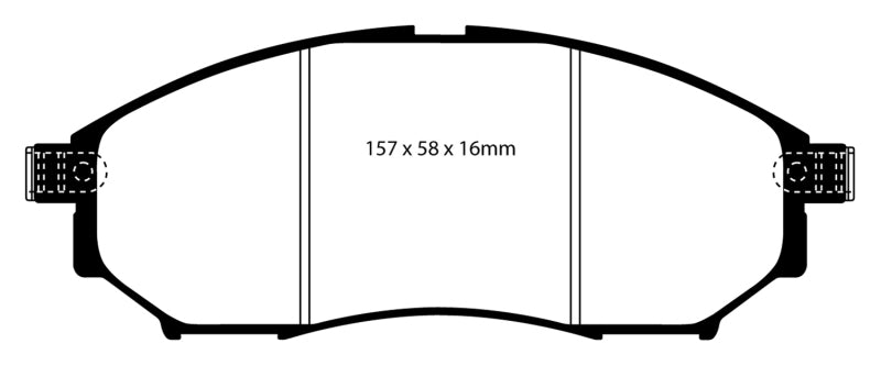 Load image into Gallery viewer, EBC 06-09 Infiniti FX35 3.5 Greenstuff Front Brake Pads

