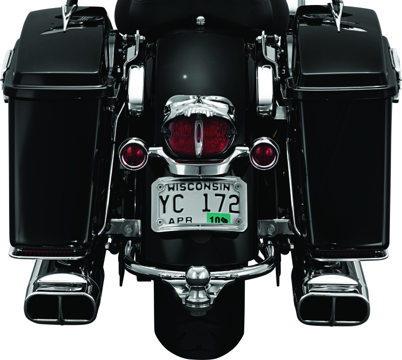 Load image into Gallery viewer, Kuryakyn Curved License Plate Mount Chrome
