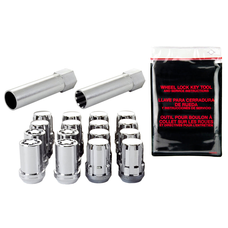 Load image into Gallery viewer, McGard SplineDrive Tuner 4 Lug Install Kit w/Locks &amp; Tool (Cone) M12X1.5 / 13/16 Hex - Chrome
