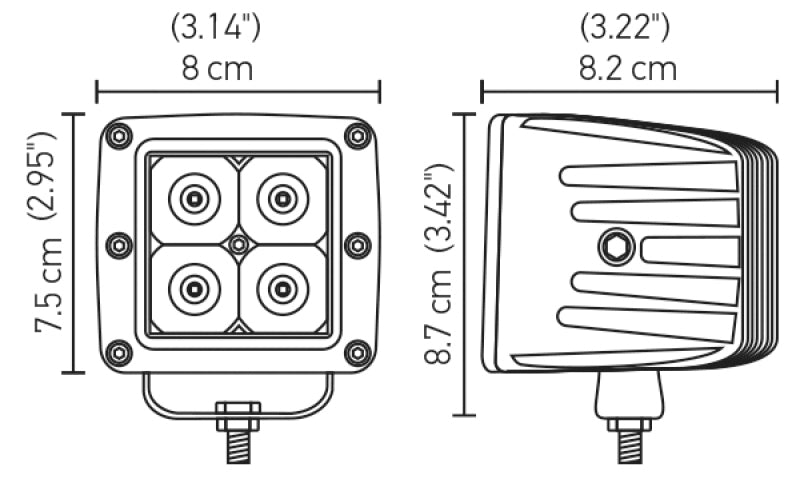 Load image into Gallery viewer, Hella HVF Cube 4 LED Off Road Kit - 3.1in 2X12W
