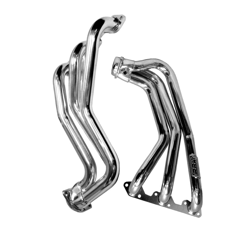 Load image into Gallery viewer, BBK 07-11 Jeep 3.8 V6 Long Tube Exhaust Headers And Y Pipe And Converters - 1-5/8 Silver Ceramic
