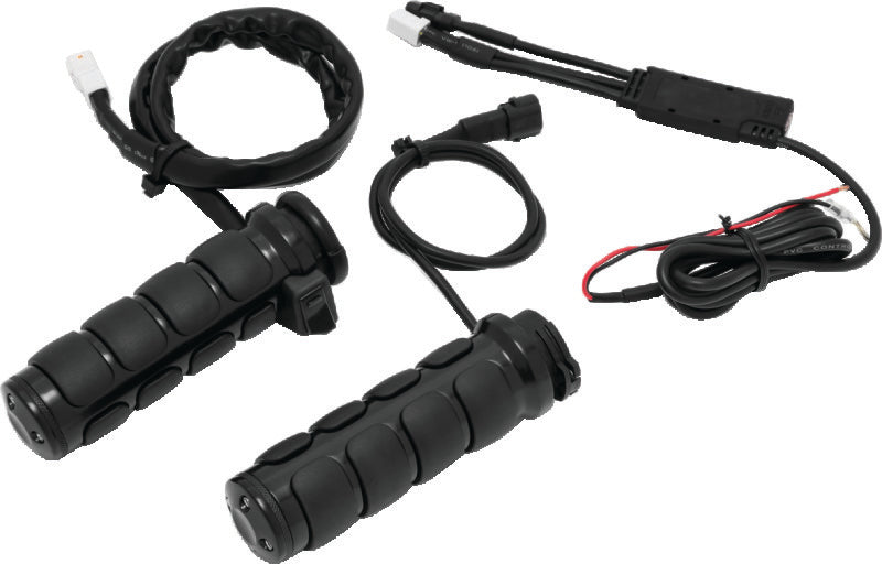 Load image into Gallery viewer, Kuryakyn Heated ISO Grips Dual Cable Gloss Black
