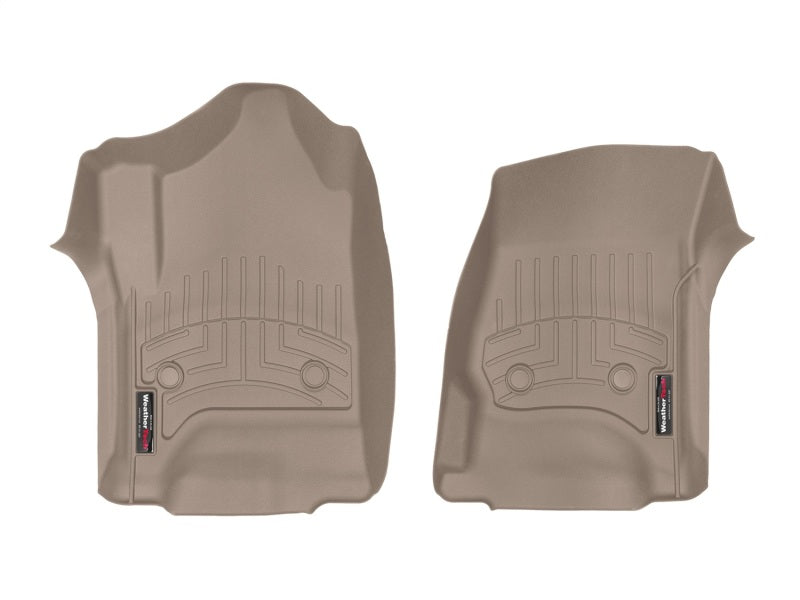 Load image into Gallery viewer, WeatherTech 14+ Chevrolet Silverado/GMC Sierra Crew and Double Cab Front FloorLiners - Tan
