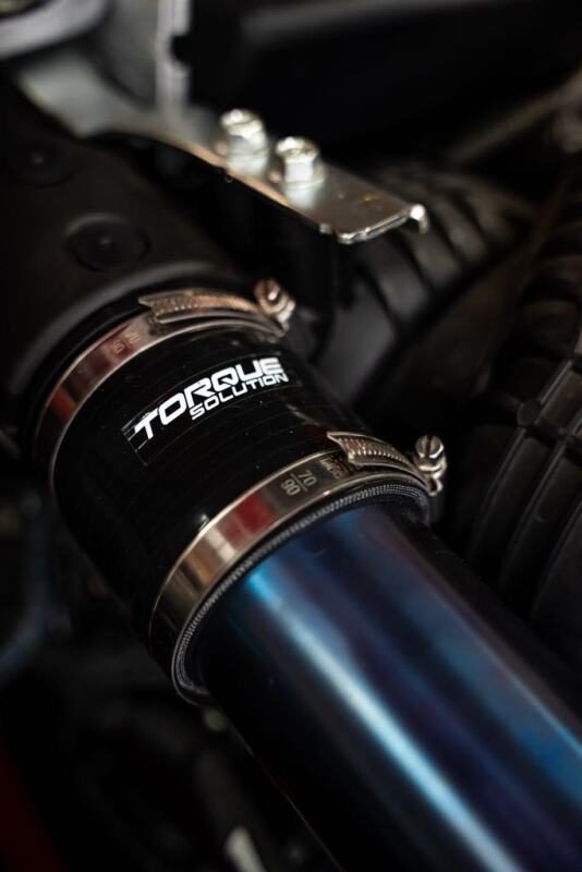 Load image into Gallery viewer, Torque Solution 2022+ Subaru WRX / 19-23 Subaru Ascent Titanium Top Mount Charge Pipe - Burnt Blue
