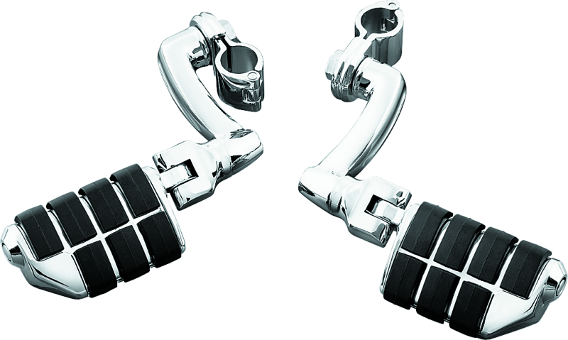 Load image into Gallery viewer, Kuryakyn Longhorn Offset Dually ISO Peg With  1-1/4in Clamp Chrome
