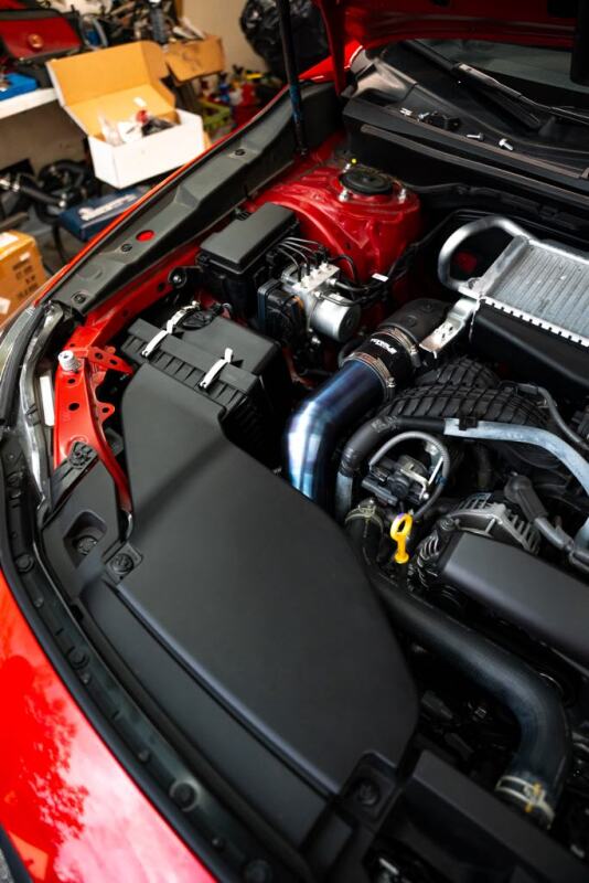 Load image into Gallery viewer, Torque Solution 2022+ Subaru WRX / 19-23 Subaru Ascent Titanium Top Mount Charge Pipe - Burnt Blue
