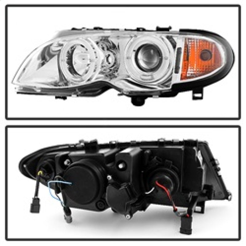 Load image into Gallery viewer, Spyder BMW E46 3-Series 02-05 4DR Projector Headlights 1PC LED Halo Chrm PRO-YD-BMWE4602-4D-AM-C
