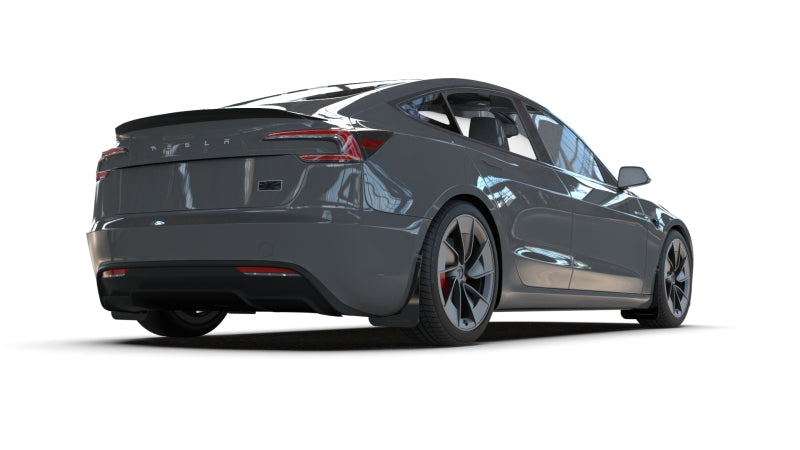 Load image into Gallery viewer, Rally Armor 2024 Tesla Model 3 Highland Black UR Mud Flap Red Logo
