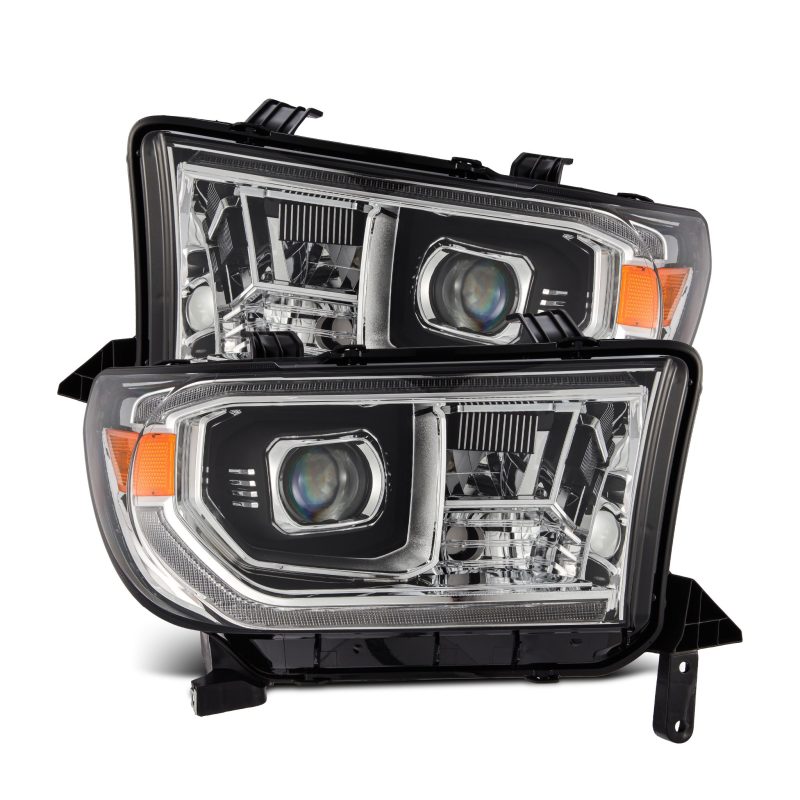 Load image into Gallery viewer, AlphaRex 07-13 Toyota Tundra / 08-17 Sequoia LUXX LED Proj HL Chrome w/Actv Light / Seq. Sig + DRL

