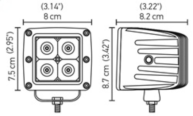 Load image into Gallery viewer, Hella HVF Cube 4 LED Off Road Kit - 3.1in 2X12W
