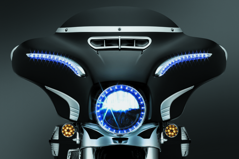 Load image into Gallery viewer, Kuryakyn Smooth Windshield Trim 14-Up Touring Chrome
