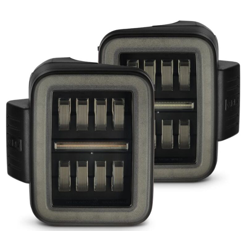 Load image into Gallery viewer, AlphaRex 19-24 Jeep Gladiator JT Nova-Series Prismatic LED Tail Lights - Alpha-Black
