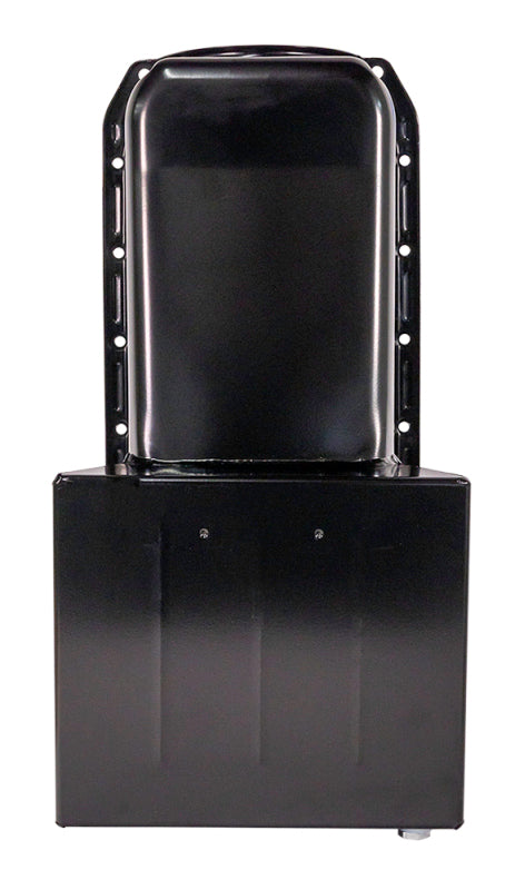 Load image into Gallery viewer, Moroso 80-85 Chevrolet SBC (w/Passenger Side Dipstick) Wet Sump 7qt 8.25in Steel Oil Pan - Black
