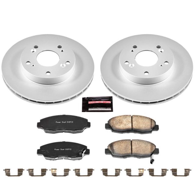 Load image into Gallery viewer, Power Stop 06-11 Honda Civic Front Z17 Evolution Geomet Coated Brake Kit
