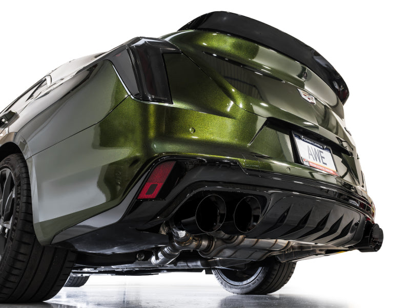 Load image into Gallery viewer, AWE Tuning 2021+ Cadillac CT4-V Blackwing SwitchPath Exhaust - Diamond Black Tips
