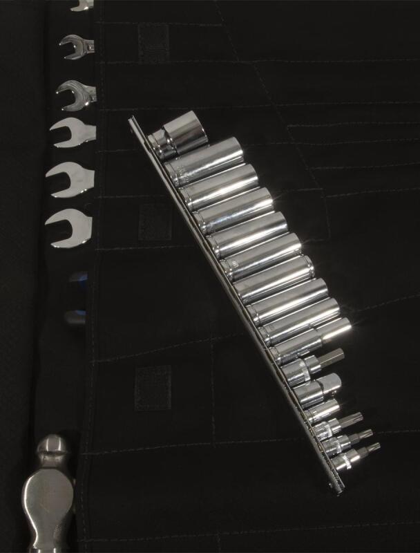 Load image into Gallery viewer, PRP 35pc Can-Am Roll Up Tool bag Tool kit - Black
