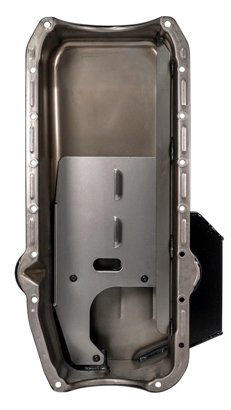 Moroso Pre-80 Chevrolet SBC (w/Driver Side Dipstick) Wet Sump 7qt 7.5in Steel Oil Pan - Black