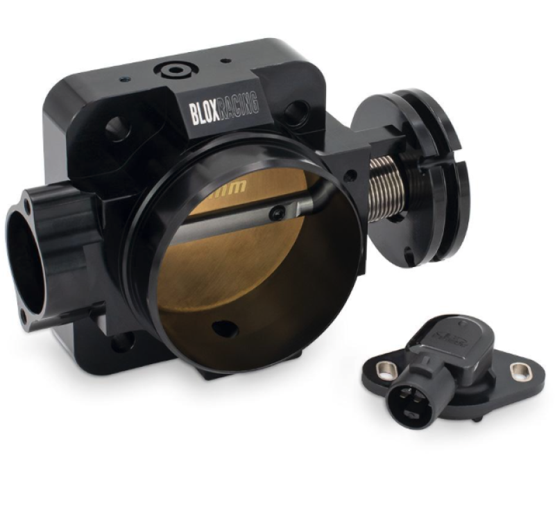 Load image into Gallery viewer, BLOX Racing Honda B/D/H/F Series Engines 76mm Black Billet Throttle Body V2
