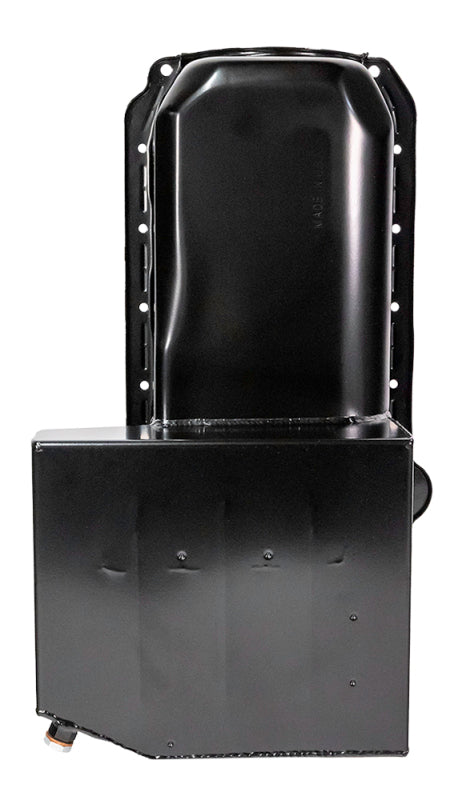 Load image into Gallery viewer, Moroso Pre-85 Chevrolet Small Block (w/Passenger Side Dipstick) Wet Sump 7qt 8in Steel Oil Pan - Blk
