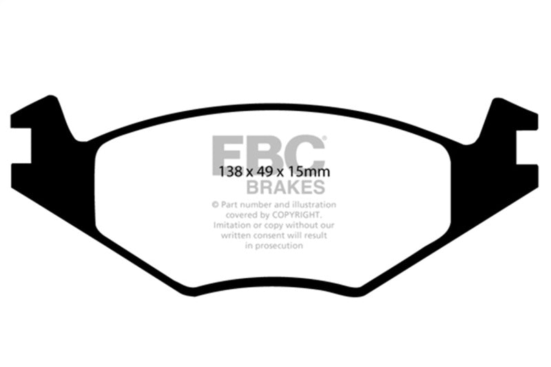 Load image into Gallery viewer, EBC 86-93 Volkswagen Cabriolet 1.8 Greenstuff Front Brake Pads
