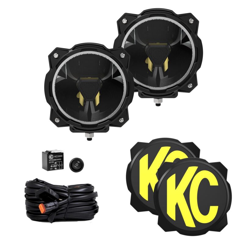 Load image into Gallery viewer, KC HiLiTES Gravity Titan LED 6in. - Pair Pack (Spot Beam)
